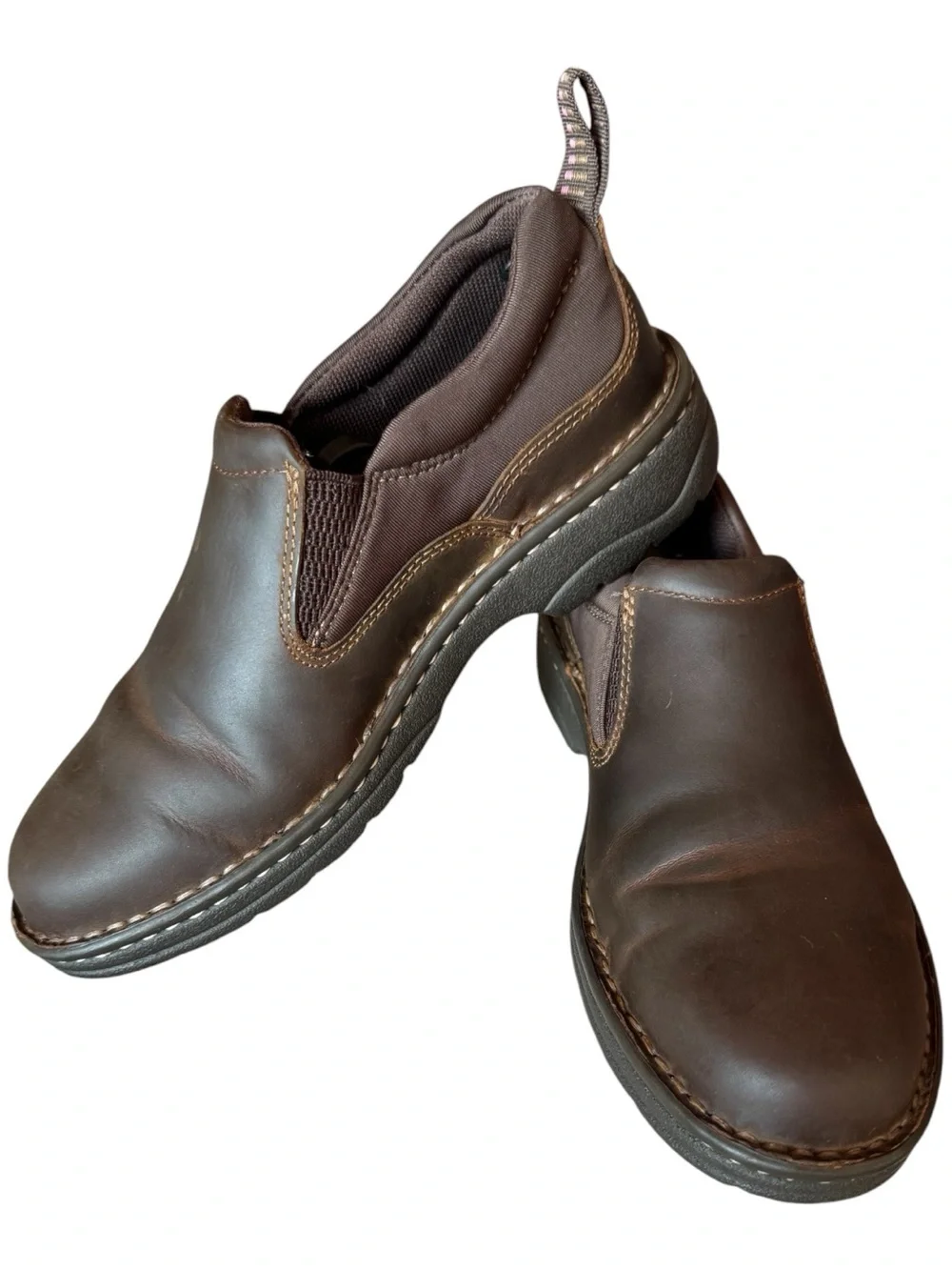 Womens Ariat Traverse Slip-On Leather Shoes - Brown size 7